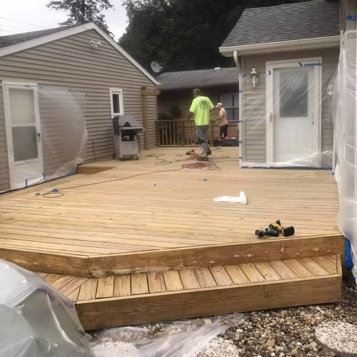 Pressure Washing Mattawan MI - deck sanding and prep before staining
