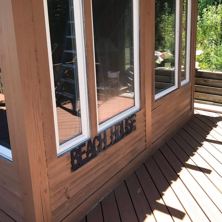 Pressure Washing Saugatuck & Douglas MI - stained beach house deck